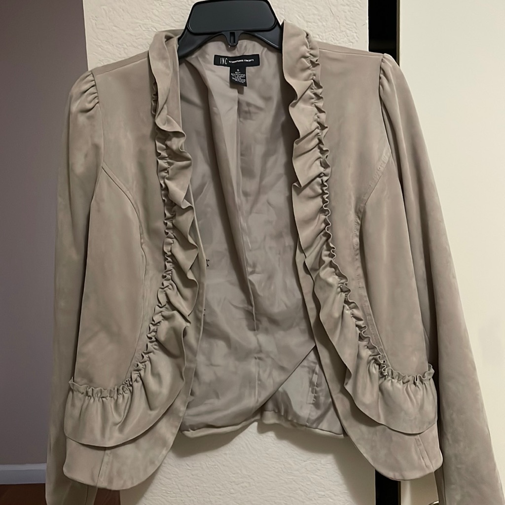 I.N.C Velvet Motto Jacket